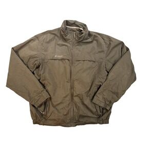 Vintage Columbia Northway Jacket Men's Large Olive Full Zip Wind Resistant